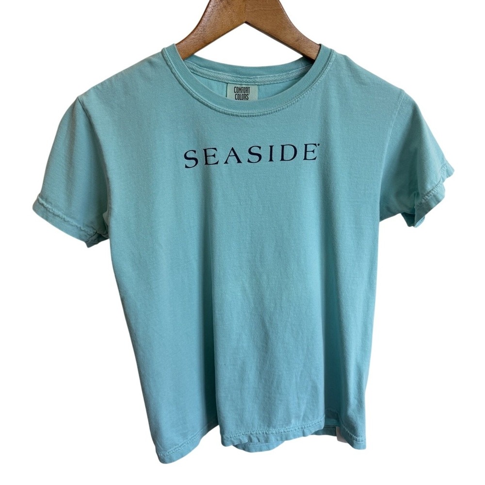 THE SEASIDE STYLE Youth Sz Medium Pullover Sweatshirt Turquoise 30A Florida Kids